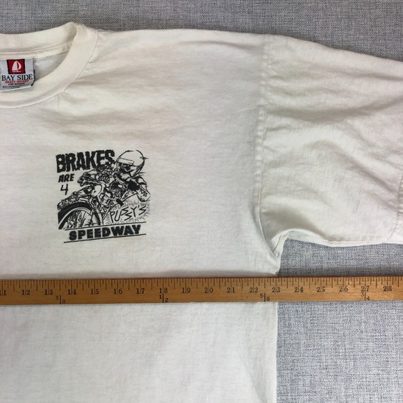 Bay Side Speedway T-Shirt Mens XL Brakes Are 4 Graphic Print Short‎ Sleeve USA - Picture 6 of 8